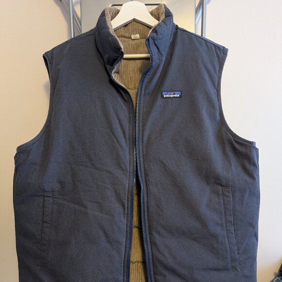 Patagonia Reversible Cotton Down Vest Men's L / Women's XL - Picture 4 of 5